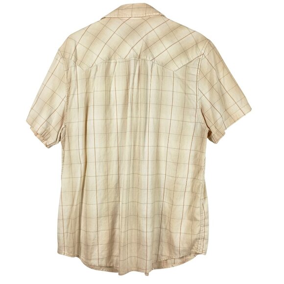 Levis Jeanswear Mens Plaid Windowpane Short Sleeve Pearl Snap Western Shirt XL - Picture 7 of 7